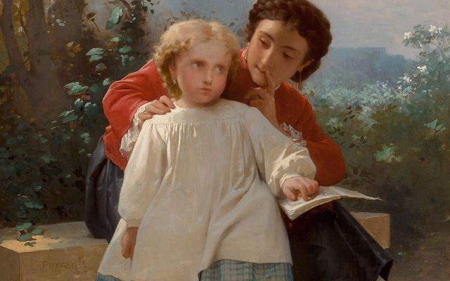 Enfant et son livre (Perrault, domaine public)