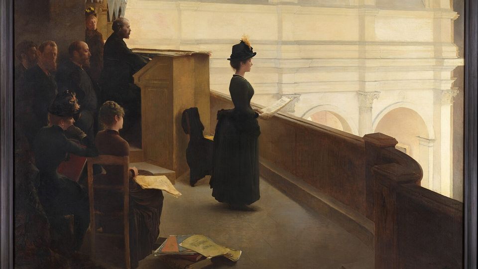 Scène musicale à l’église (peinture, domaine public)